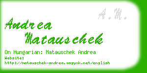 andrea matauschek business card